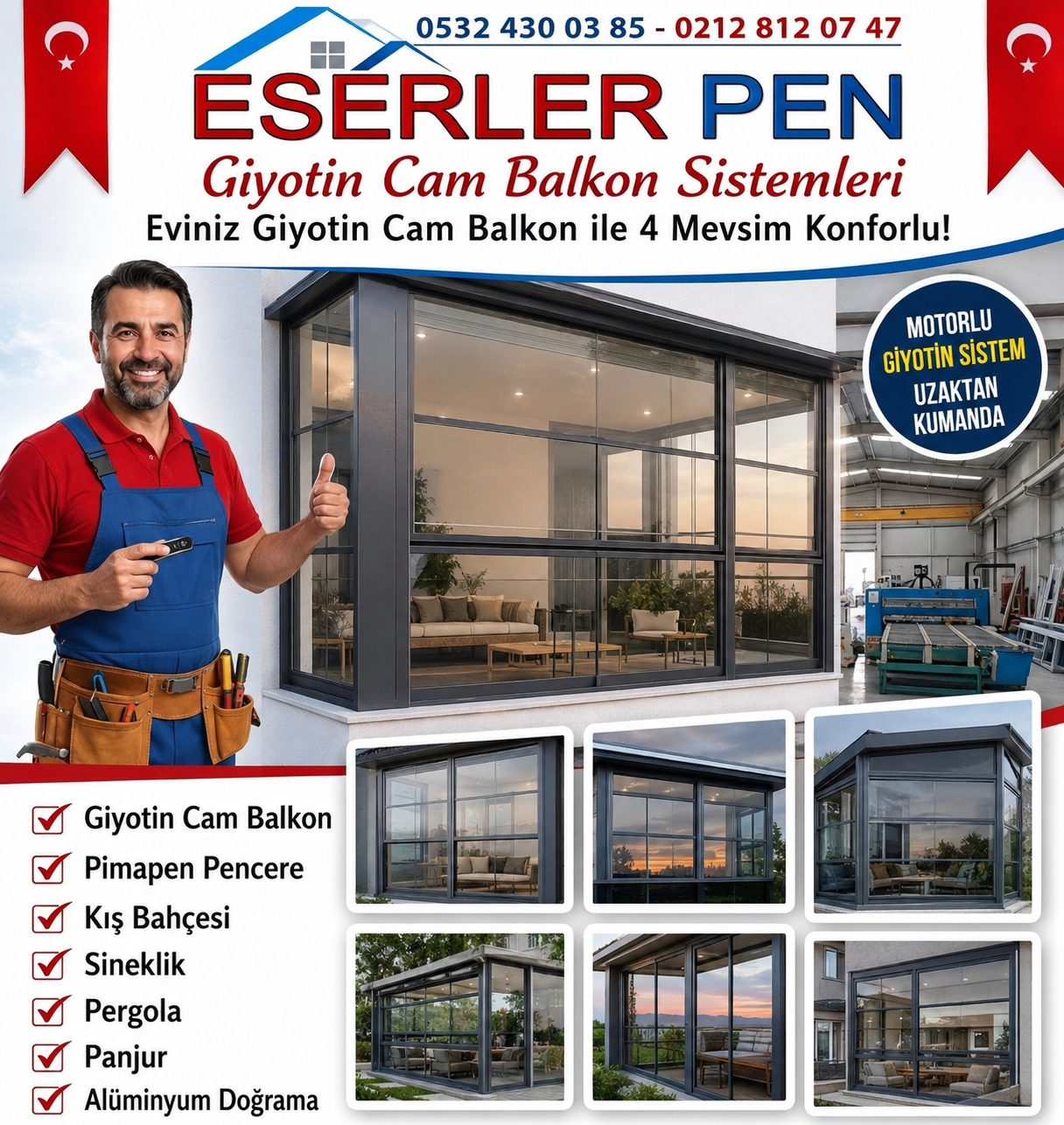 BEYLİKDÜZÜ CAM BALKON FİYATLARI 0532 430 03 85